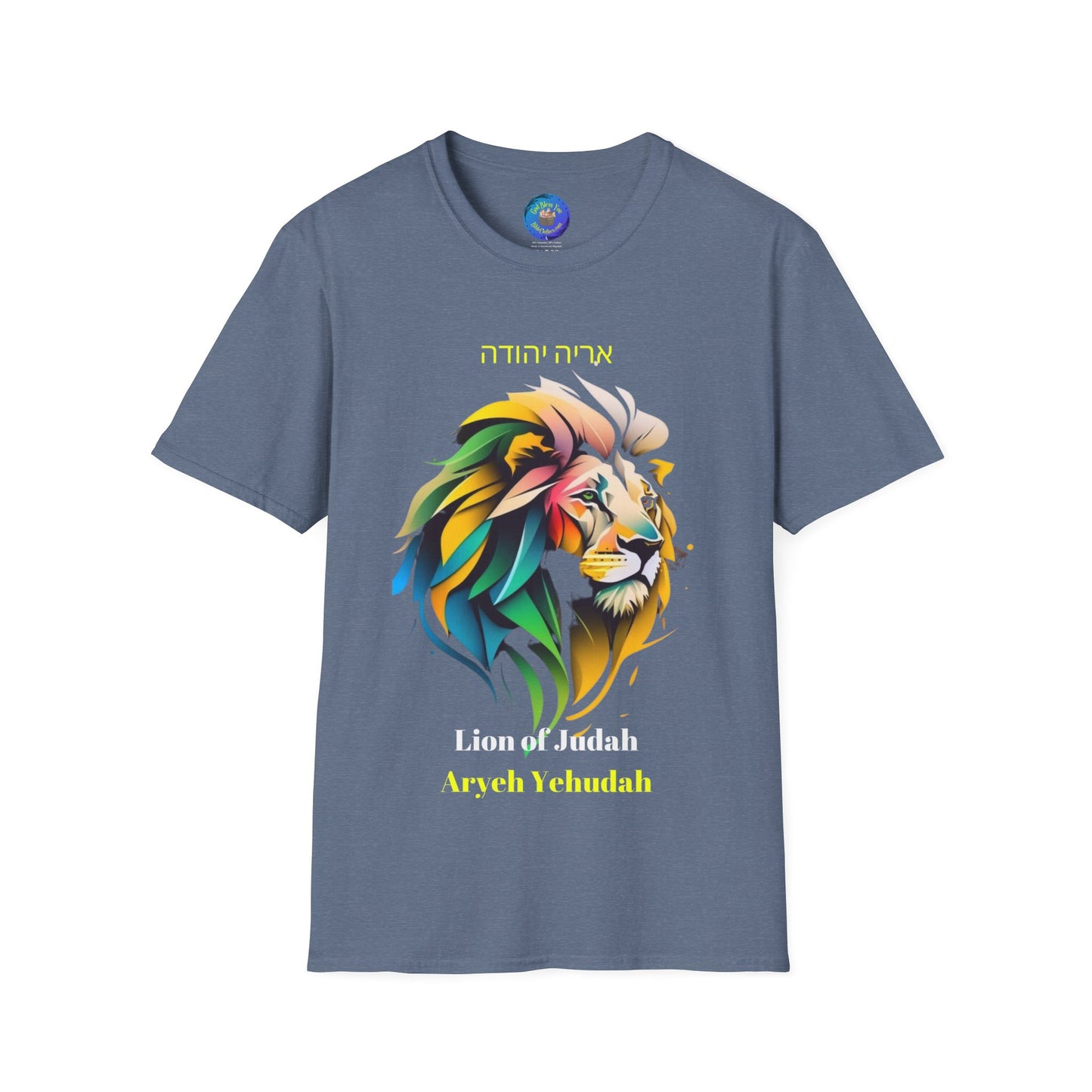 Lion of Judah אריה יהודה Aryeh Yehudah Mens & Womans Softstyle T-Shirt