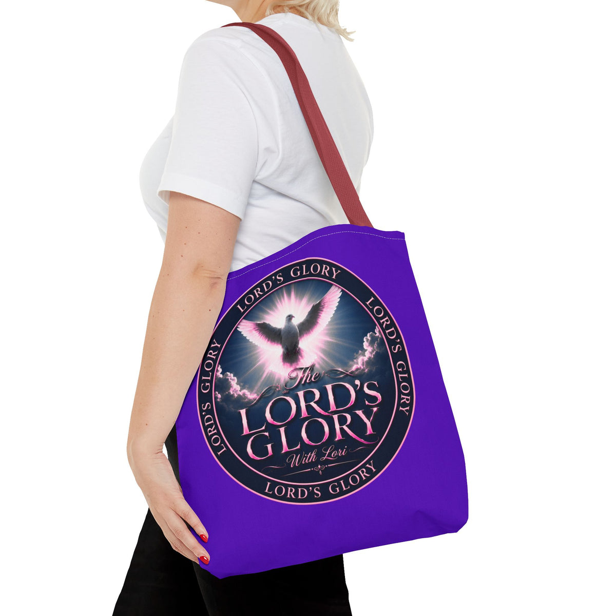 Inspirational 'The Lord's Glory with Lori' Tote Bag — Christian Faith AOP Shopper