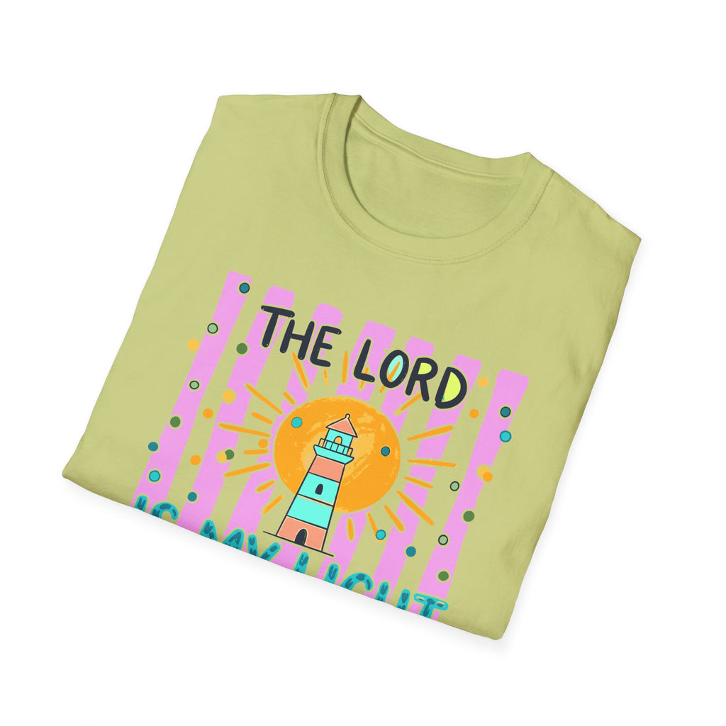 The Lord Is My Light Lighthouse Christian T-Shirt — Psalm 27:1  Inspirational Tee