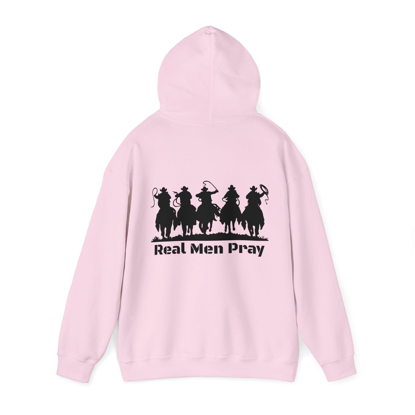 Real Men Pray Cowboys Front and Back Side Unisex Heavy Blend Hooded Sweatshirt