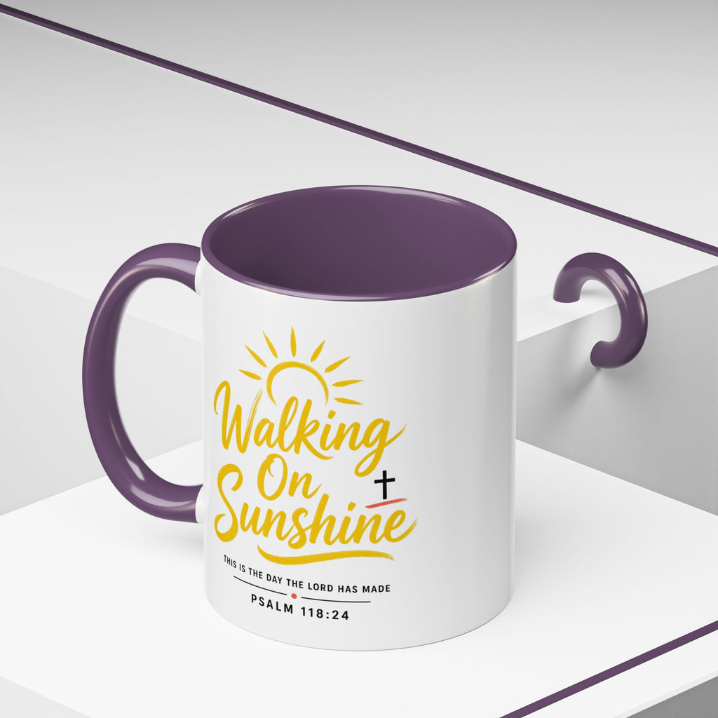 Walking on Sunshine Psalms 118:24  Accent Coffee Mug (11, 15oz)