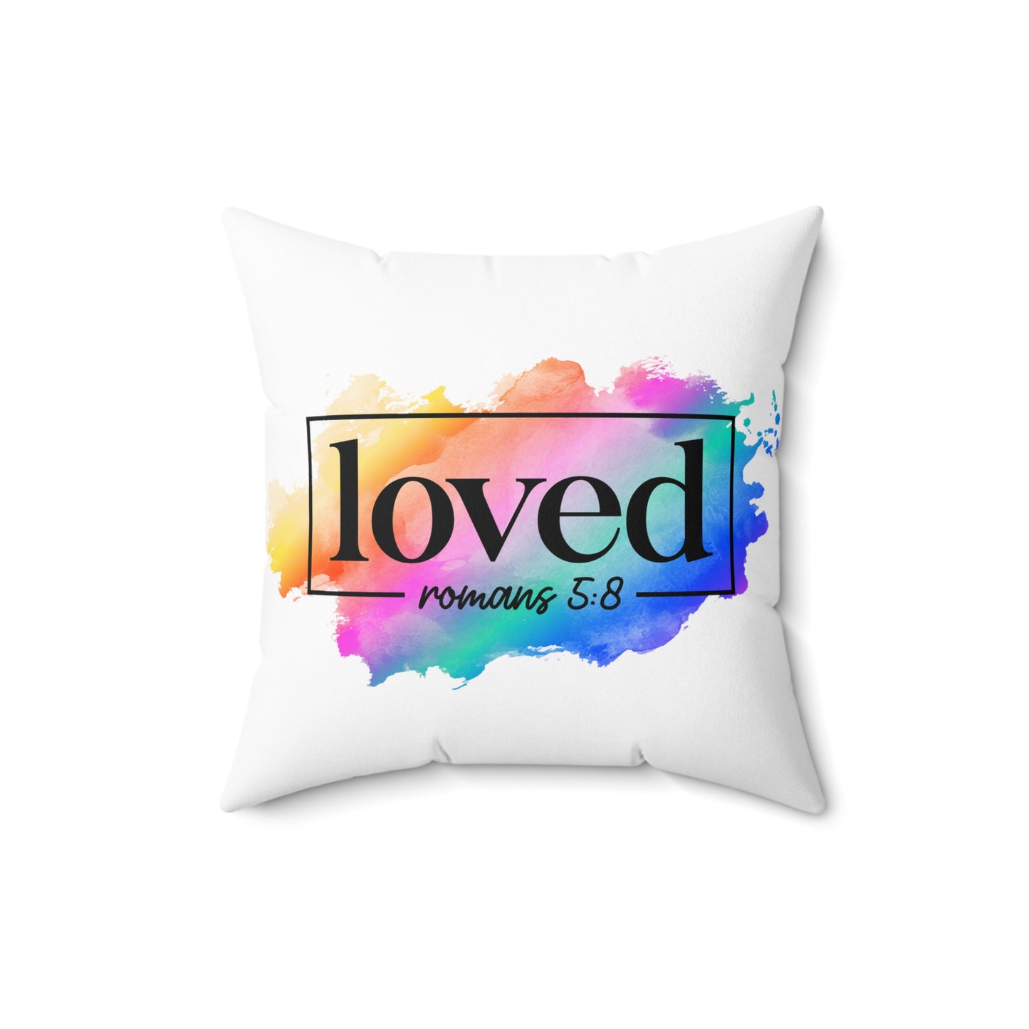 LOVED and BLESSED - Spun Polyester Square Pillow