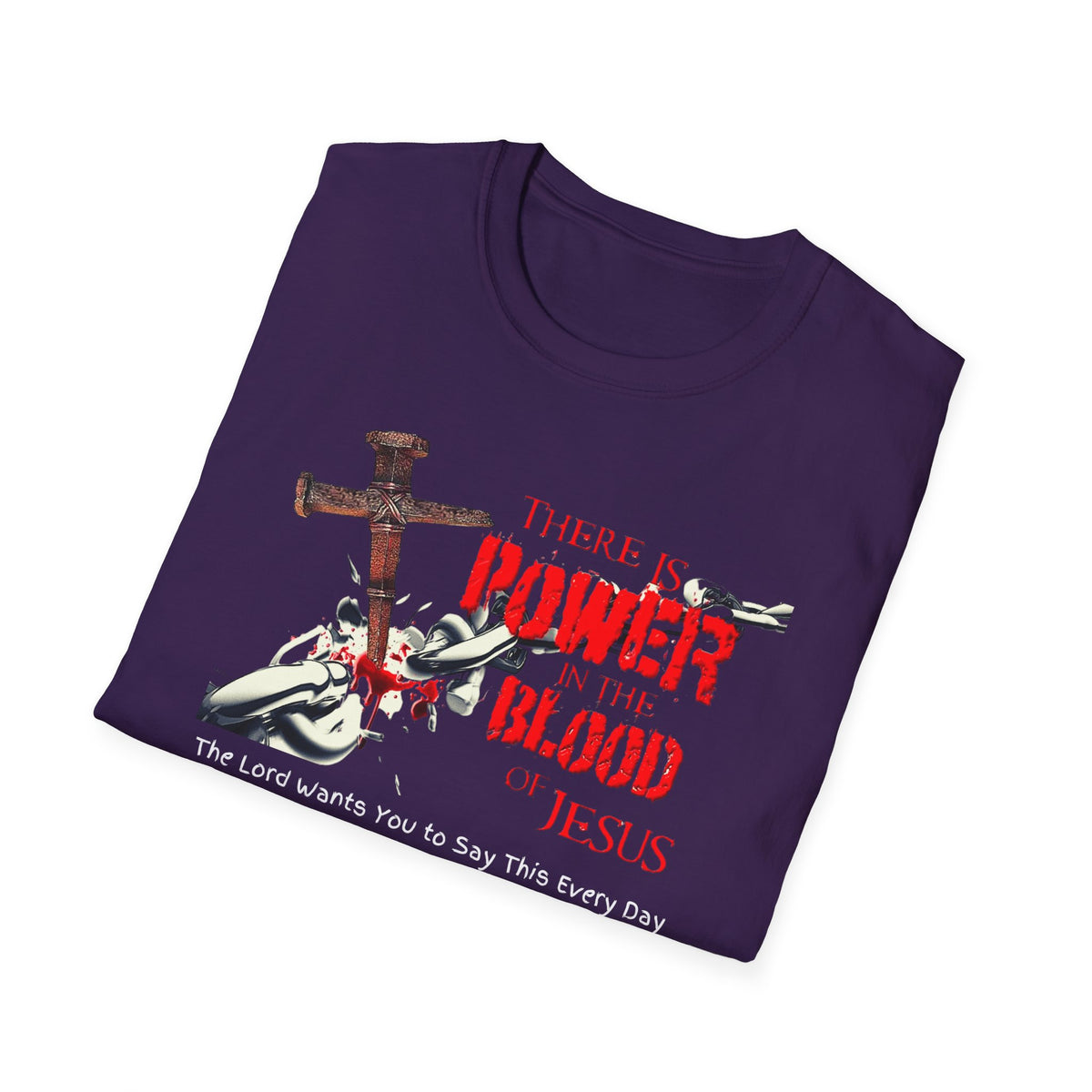 There's Power in the Blood of Jesus T-Shirt — Christian Cross Faith Shirt (Washed by the Blood)