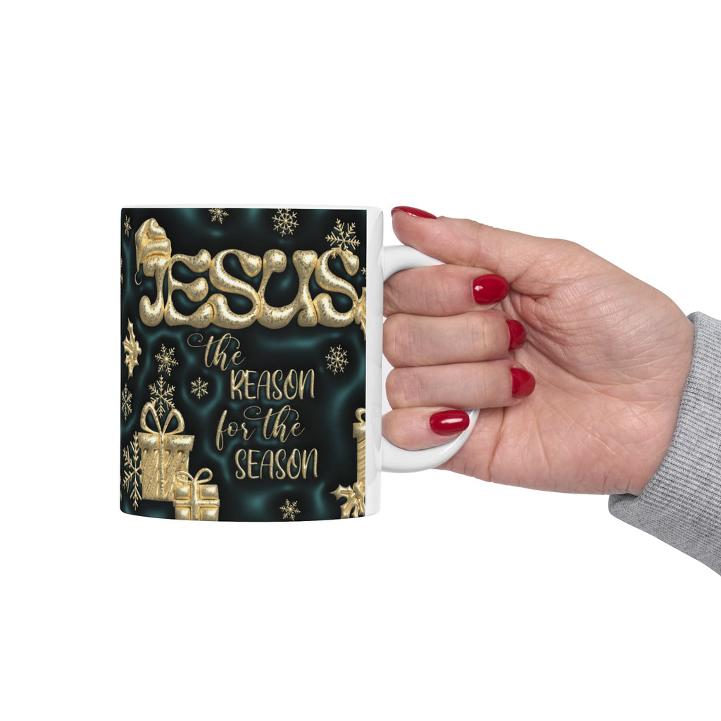 Festive Holiday Ceramic Mug | Christmas Coffee Cup, Gift for Him/Her, Seasonal Drinkware, Holiday Present, Merry X-Mas Decor