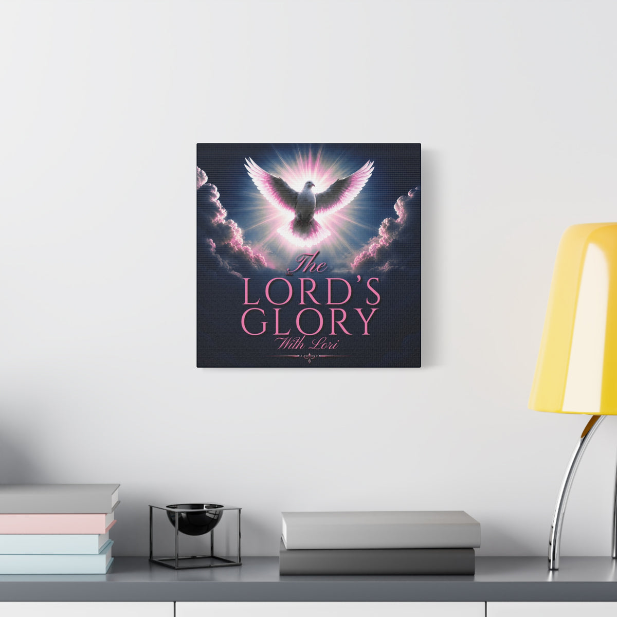 Christian Wall Art Canvas - "The Lord's Glory with Lori" Dove Print