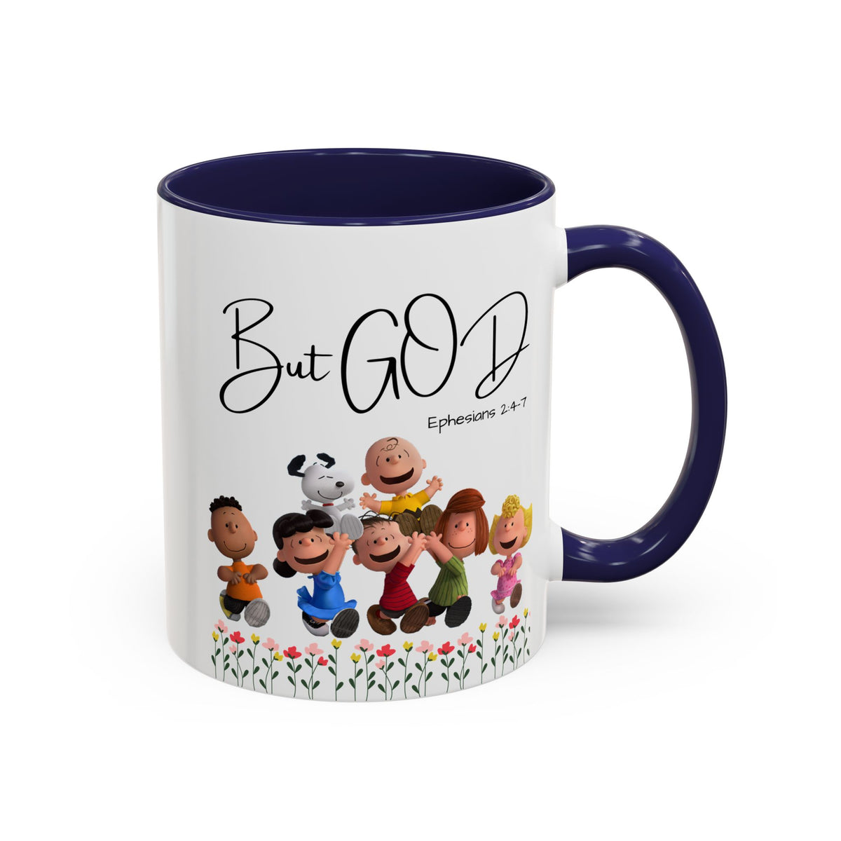 But God Scripture Coffee Mug — Genesis 50:20 Inspirational Heart Accent Mug (11/15oz)