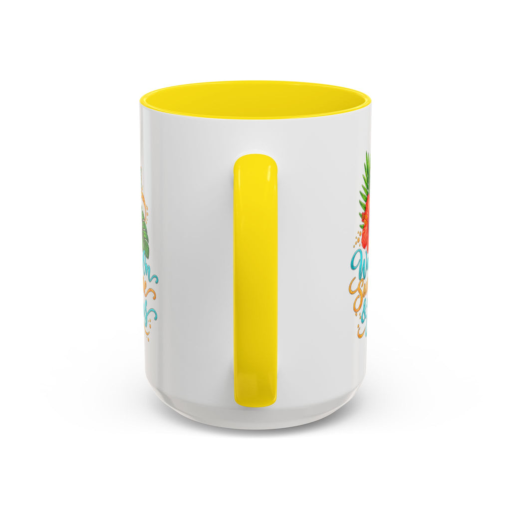 Walking on Sunshine & Jesus Coffee Mug – Floral Cross Accent Mug
