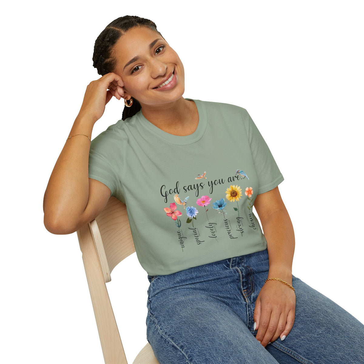 God Says You Are Loved Wildflower T-Shirt