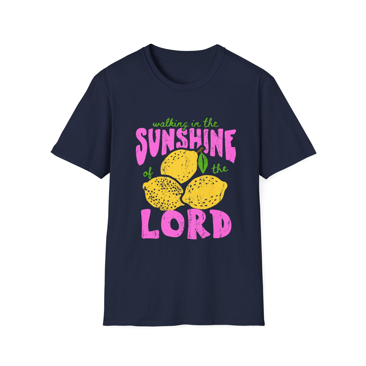Walking on the Sunshine of the Lord T‑Shirt — Bright Lemon Faith Tee