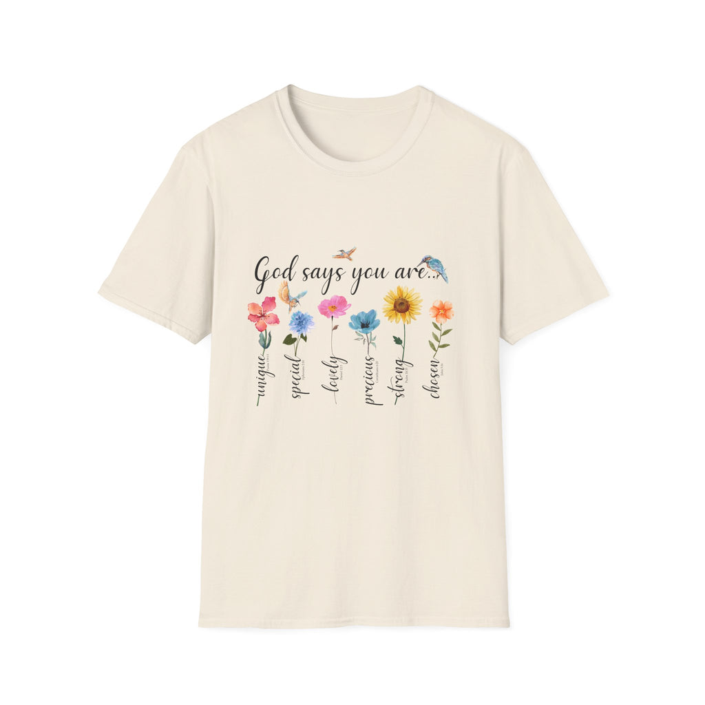 God Says You Are Loved Wildflower T-Shirt