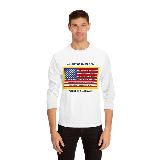 Pledge of Allegiance One Nation Under GOD! Ultra Cotton Long Sleeve Tee