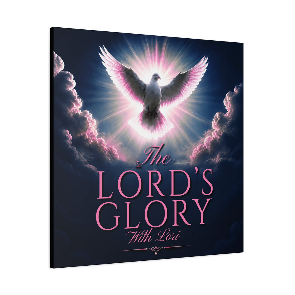 Christian Wall Art Canvas - "The Lord's Glory with Lori" Dove Print