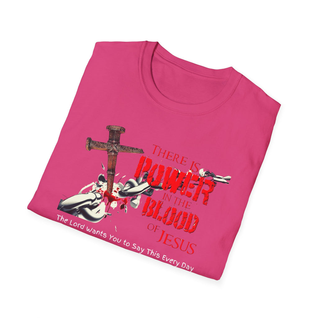 There's Power in the Blood of Jesus T-Shirt — Christian Cross Faith Shirt (Washed by the Blood)