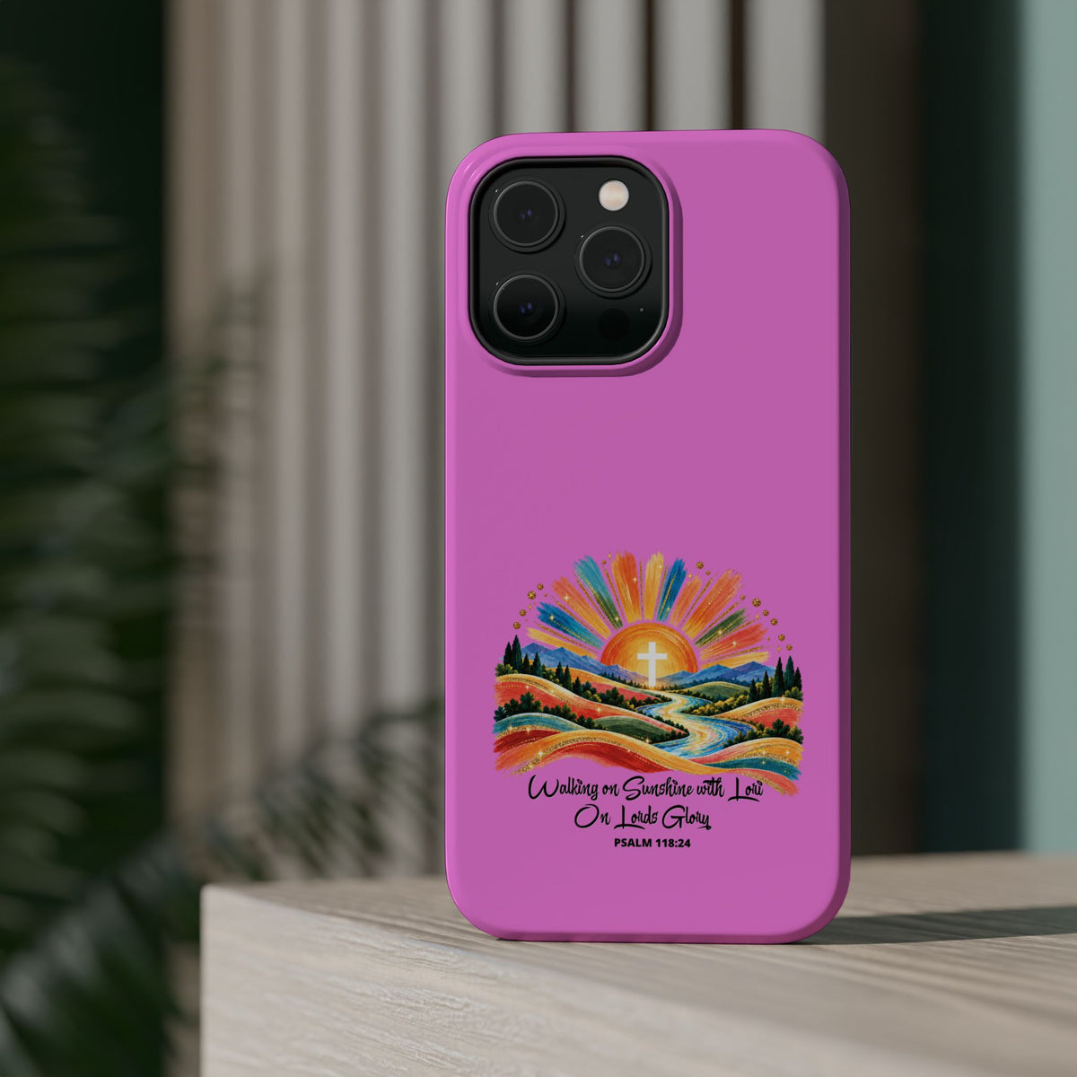 Magnetic Phone Case – “Walking on Sunshine with Lords Glory” Sunrise Design