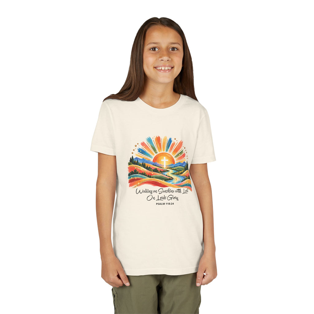 Youth Short Sleeve Tee – Walking On Sunshine with Lords Glory Design