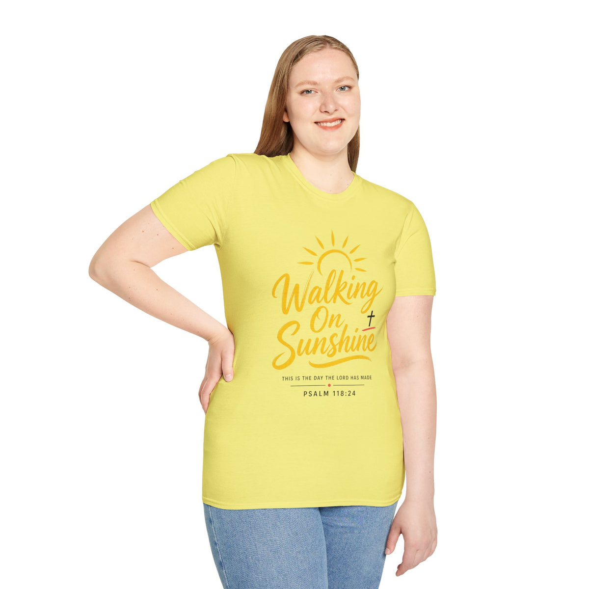 Walking on Sunshine Psalms 118:24 Softstyle T-Shirt