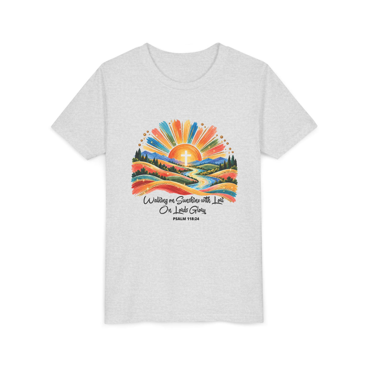Youth Short Sleeve Tee – Walking On Sunshine with Lords Glory Design