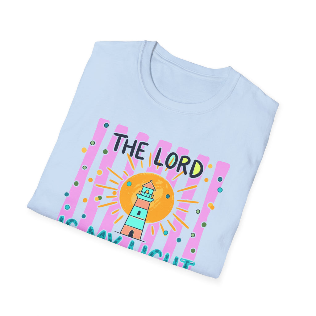 The Lord Is My Light Lighthouse Christian T-Shirt — Psalm 27:1  Inspirational Tee