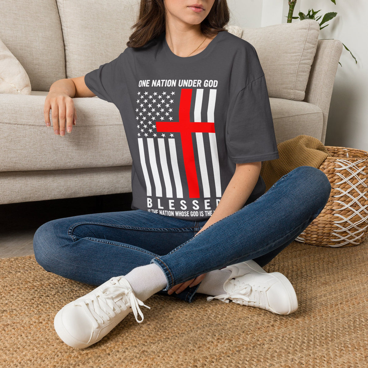 One Nation Under GOD - Mens Womans Softstyle T-Shirt
