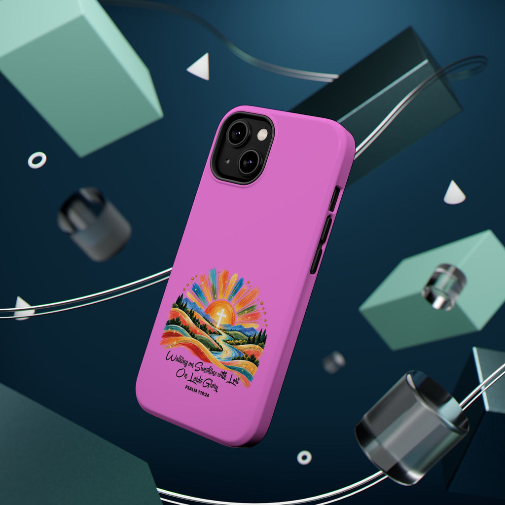 Magnetic Phone Case – “Walking on Sunshine with Lords Glory” Sunrise Design