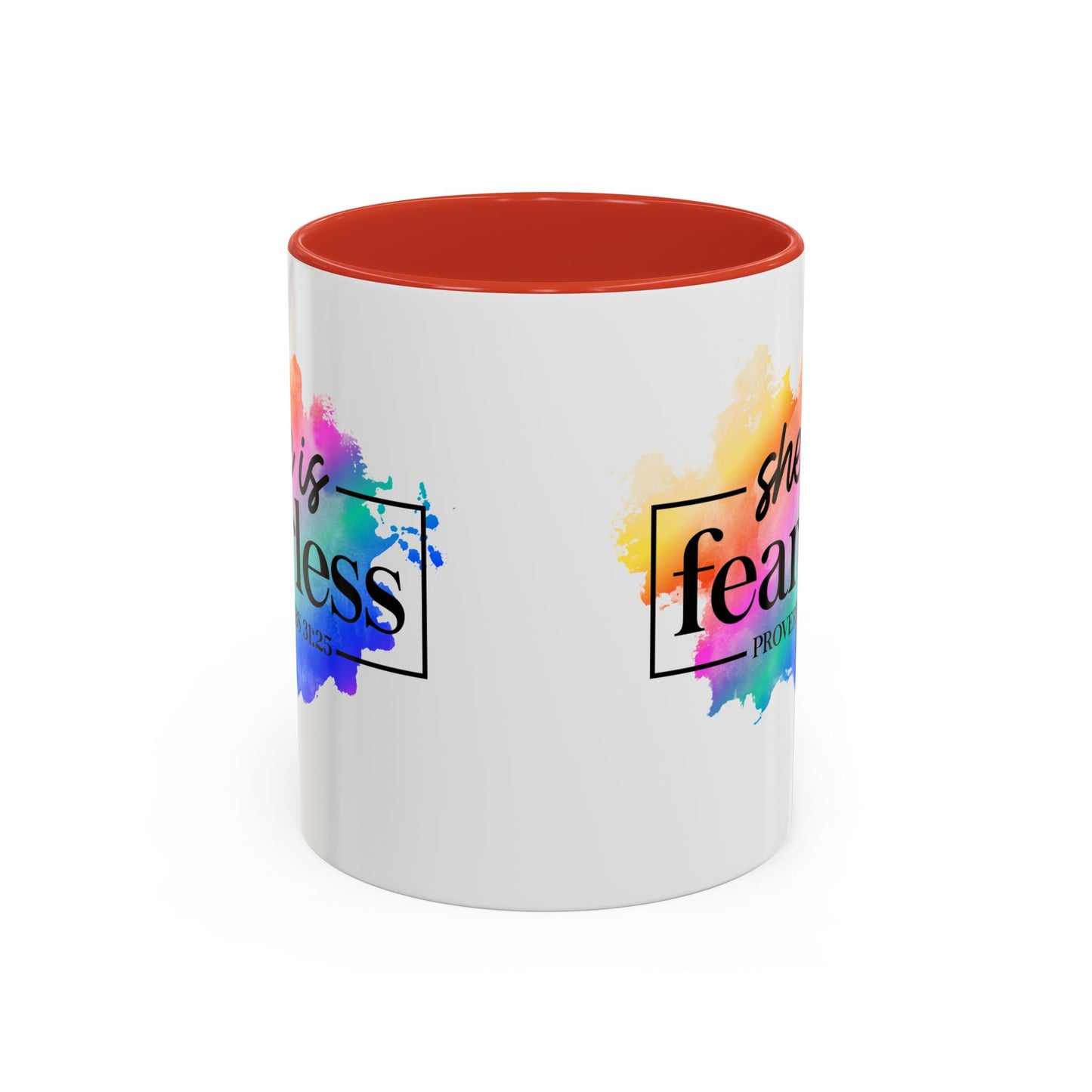 SHE IS FEARLESS - 5 Colors Accent Coffee Mug, 11oz