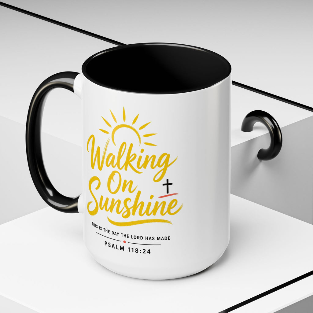Walking on Sunshine Psalms 118:24  Accent Coffee Mug (11, 15oz)