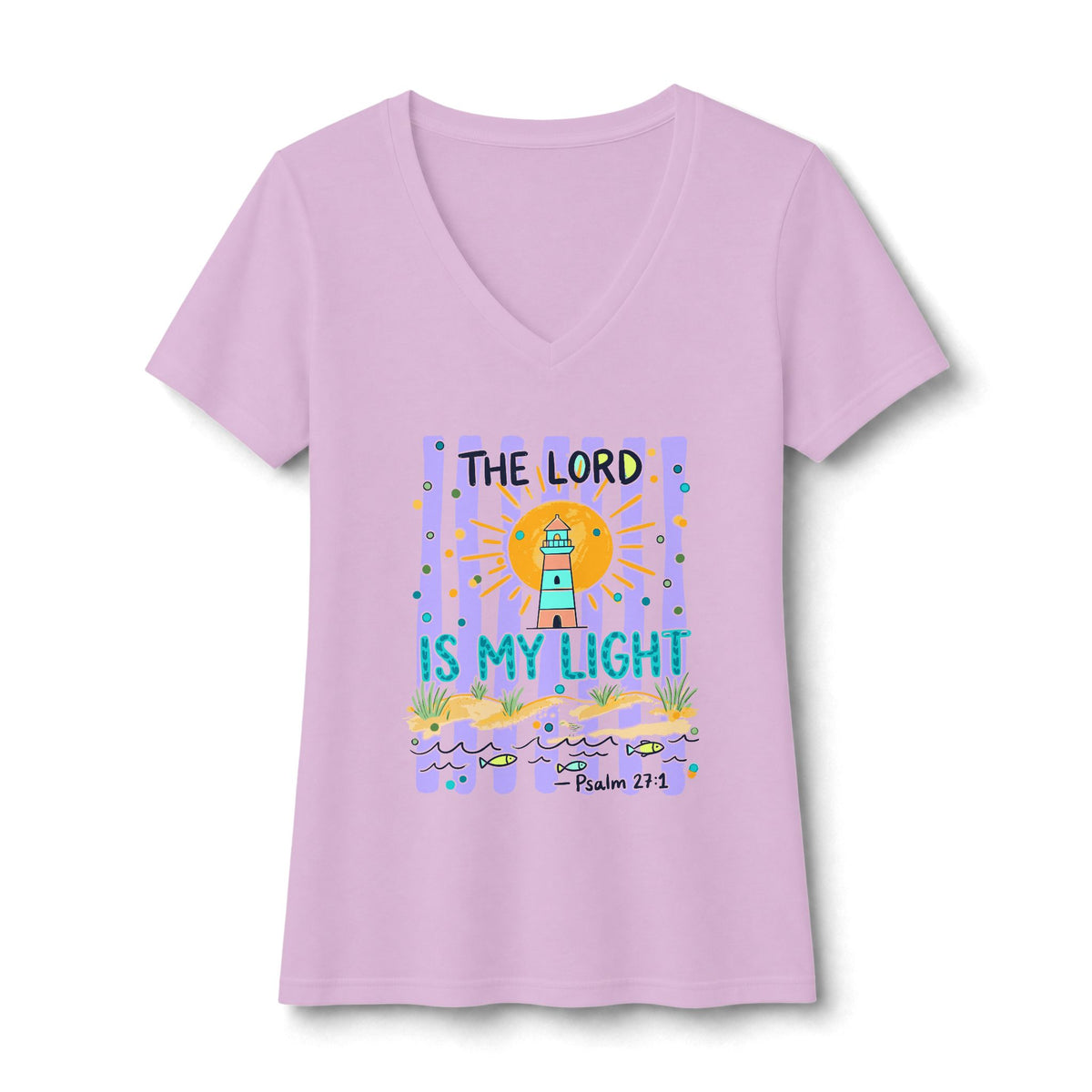 The Lord is my Light Women's Ideal V-Neck Tee