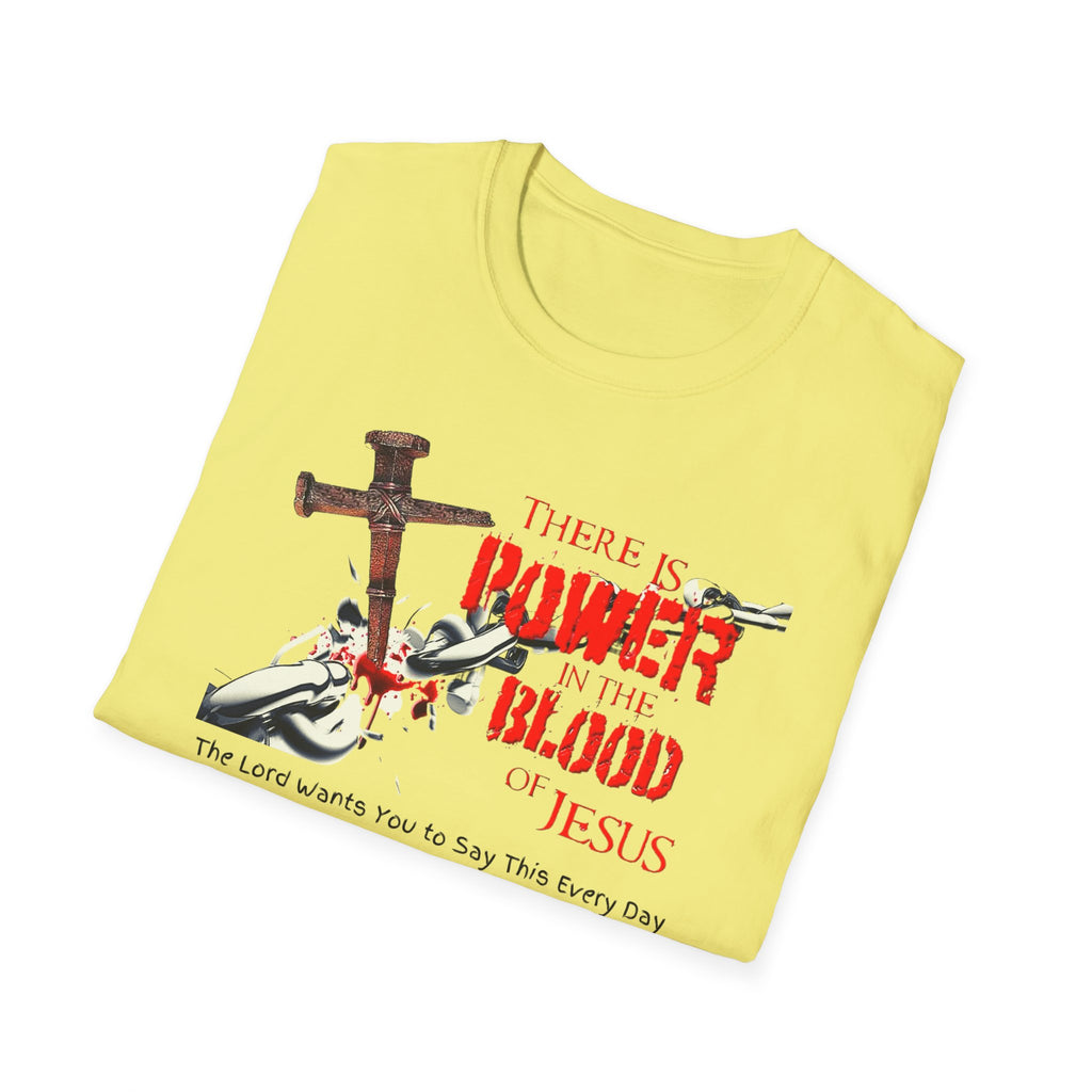 Jesus Blood Cross T-Shirt — "There Is Power In The Blood of Jesus" Christian Tee
