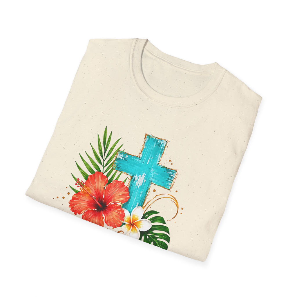 Sunshine & Jesus T-Shirt — Tropical Cross Christian Tee