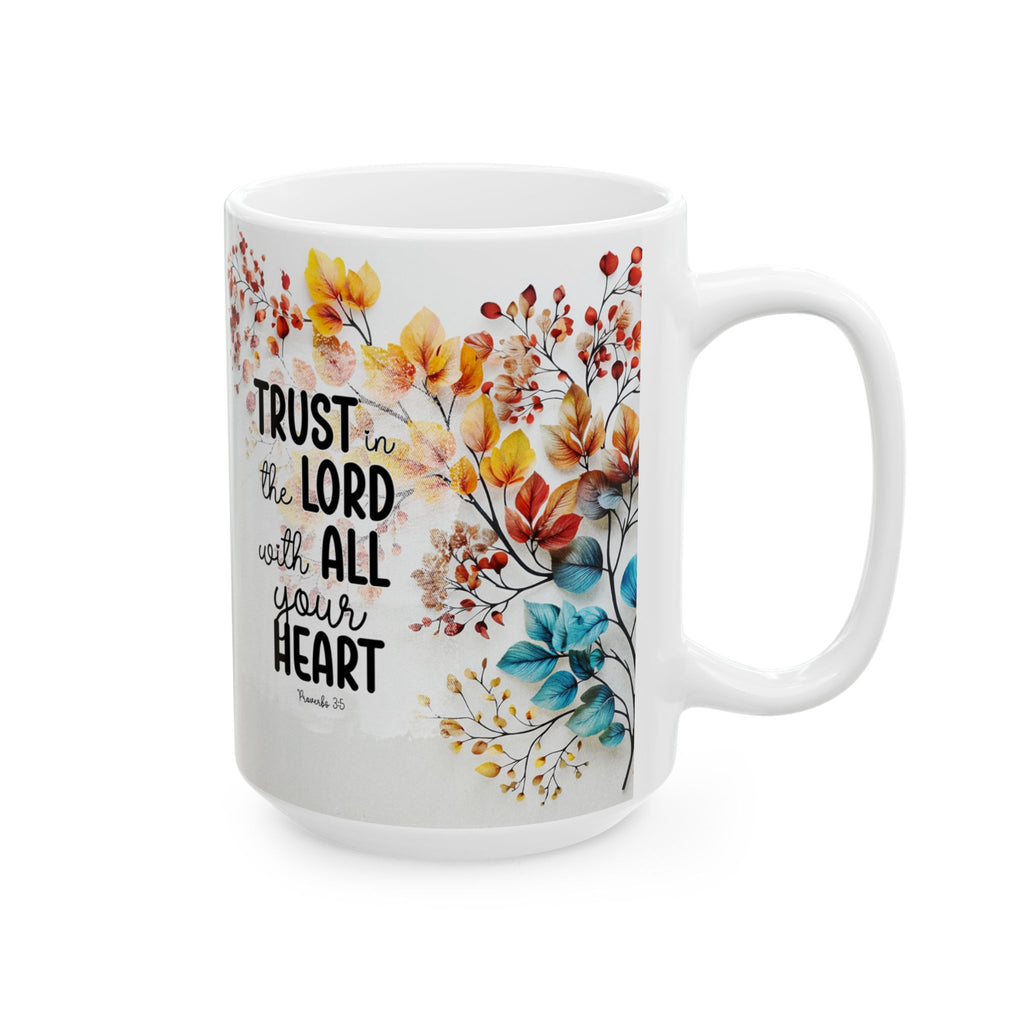Trust in the Lord Scripture Mug | Floral Faith Coffee Cup