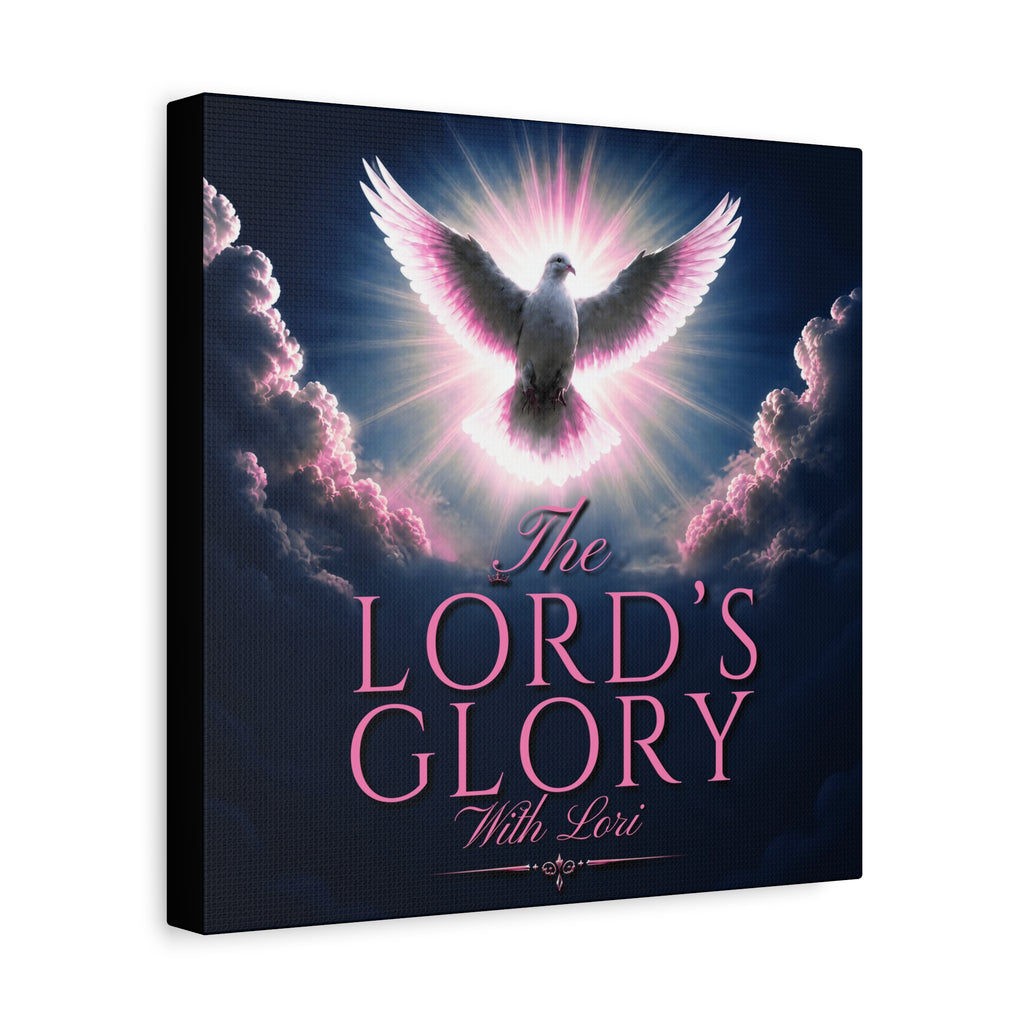 Christian Wall Art Canvas - "The Lord's Glory with Lori" Dove Print