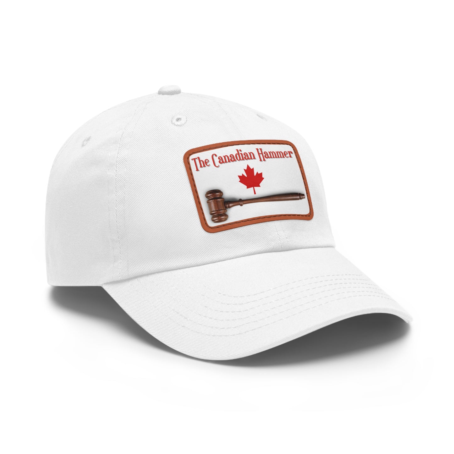 The Canadian Hammer / Barry Wunsch / #TheCanadianHammer Mom and Dad Hat with Leather Patch (Rectangle)