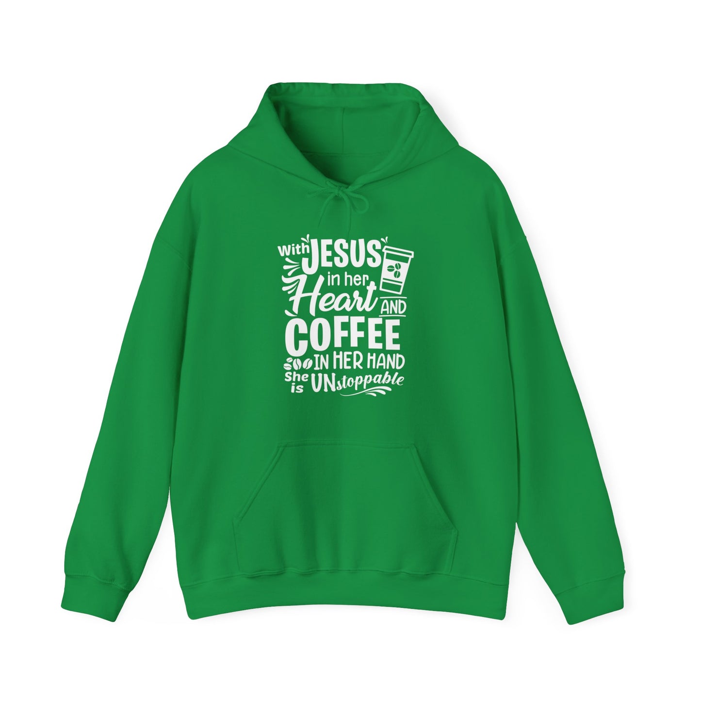 JESUS and Coffee Many Colors - Unisex Heavy Blend™ Hooded Sweatshirt