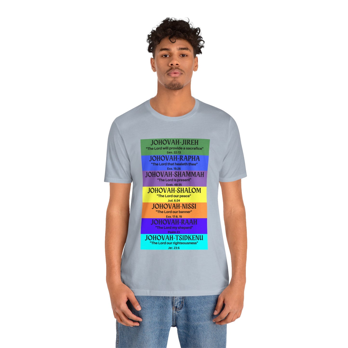 JEHOVAH's  names - Many Colors Unisex Jersey Short Sleeve Tee