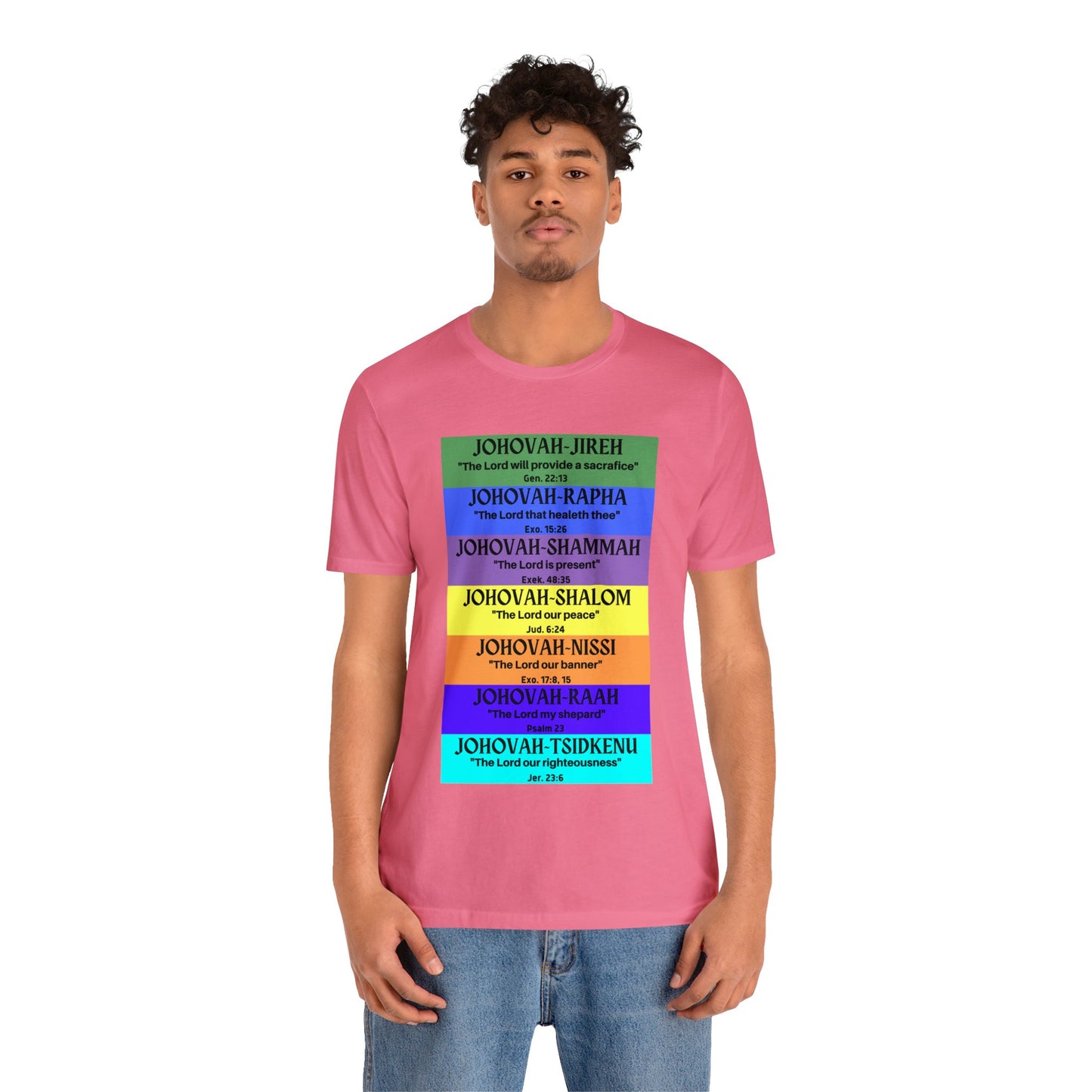 JEHOVAH's  names - Many Colors Unisex Jersey Short Sleeve Tee