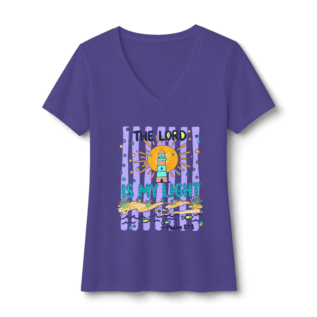 The Lord is my Light Women's Ideal V-Neck Tee