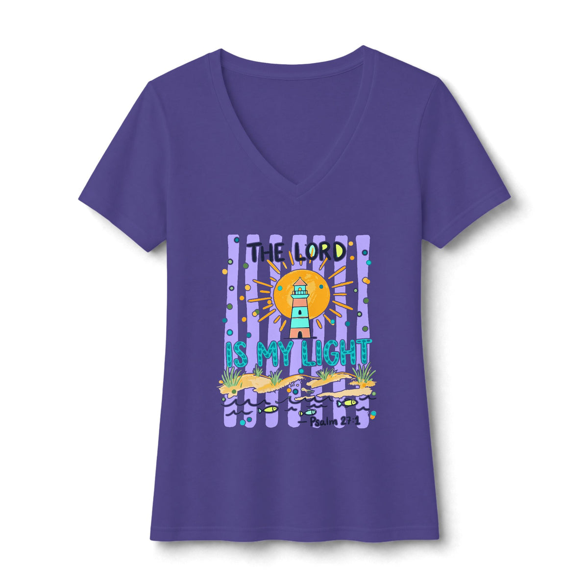 The Lord is my Light Women's Ideal V-Neck Tee