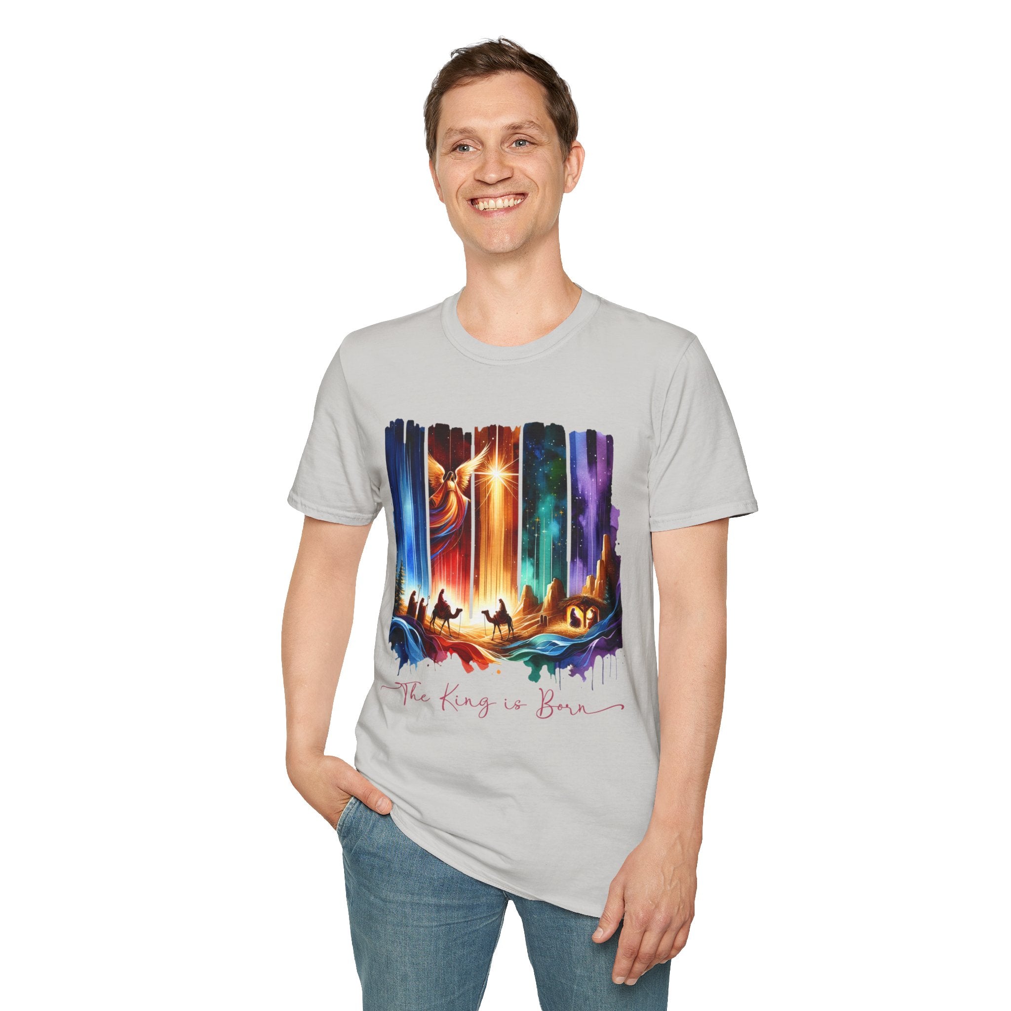 Vibrant Fantasy T-Shirt, Colorful Graphic Tee, Unisex Art Shirt, Great Gift for Fans, Unique Casual Wear, The King is Born Shirt