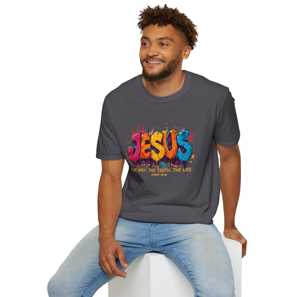 JESUS  Splash T-Shirt | Colorful Street Art Christian Tee