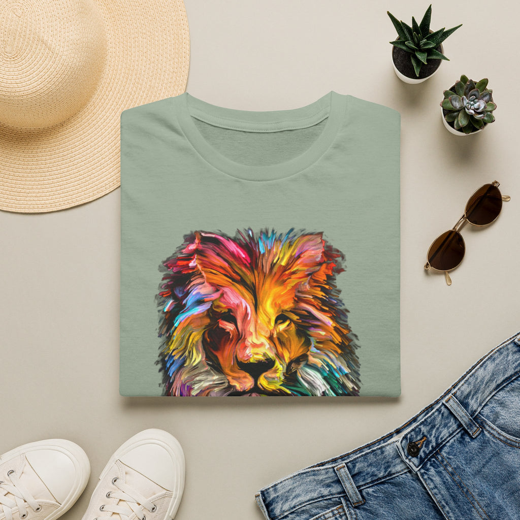 Lion of Judah Colorful Lion T-Shirt — "The Lion of Judah / Aryeh Yehudah" Graphic Tee