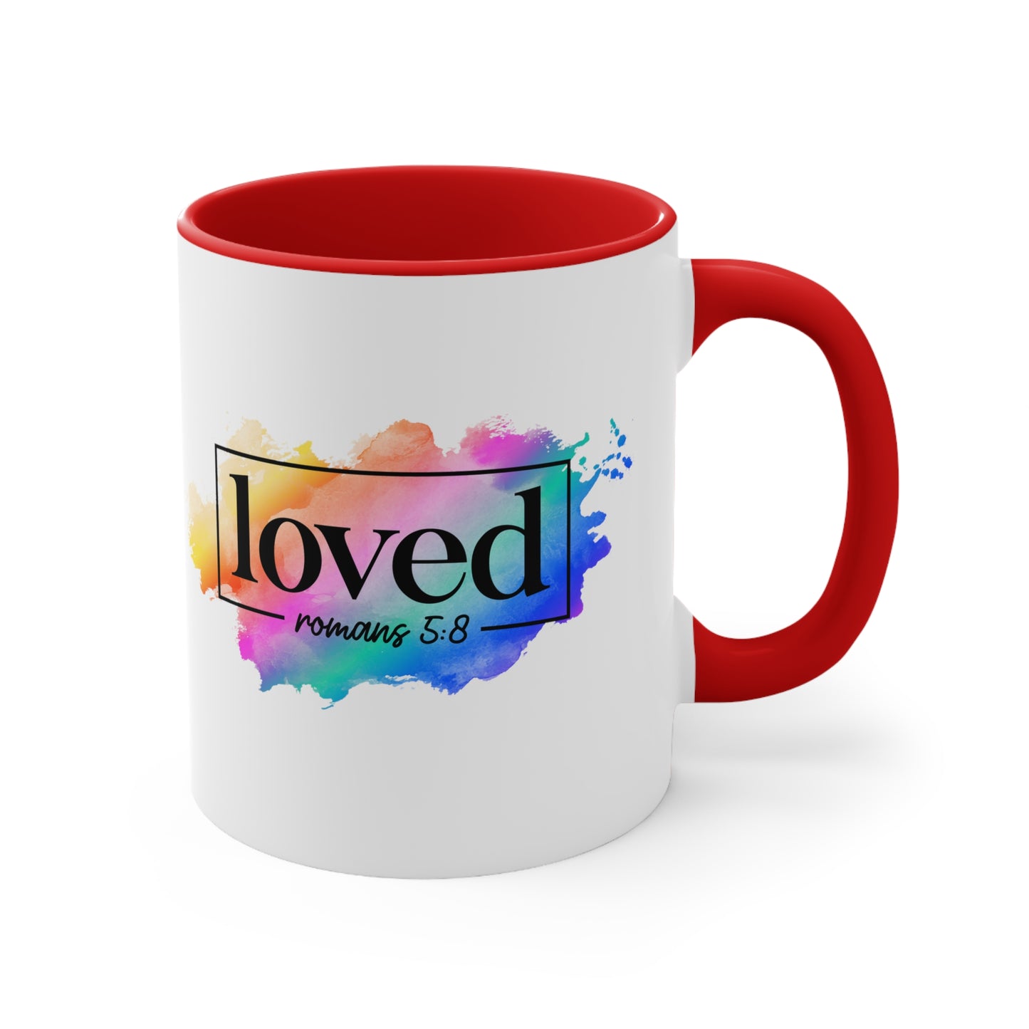 LOVED - 5 Colors Accent Coffee Mug, 11oz