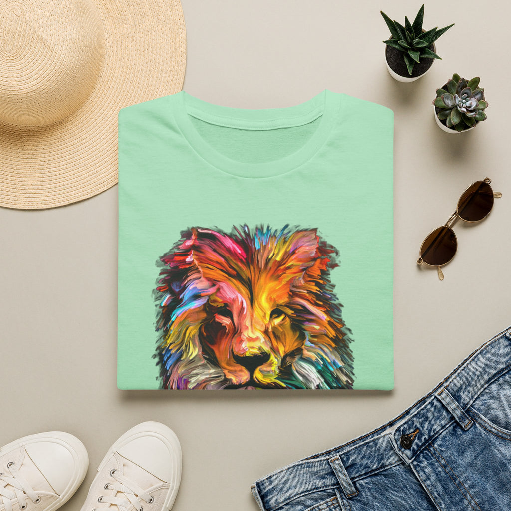 Lion of Judah Colorful Lion T-Shirt — "The Lion of Judah / Aryeh Yehudah" Graphic Tee