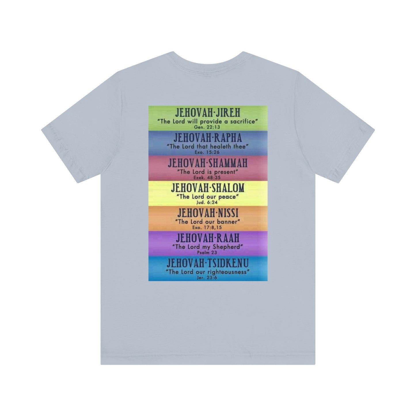 JEHOVAH's  names - Many Colors Unisex Jersey Short Sleeve Tee