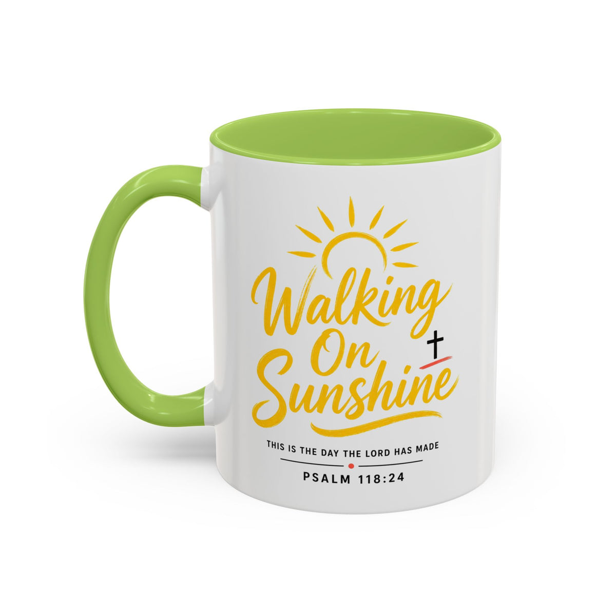 Walking on Sunshine Psalms 118:24  Accent Coffee Mug (11, 15oz)