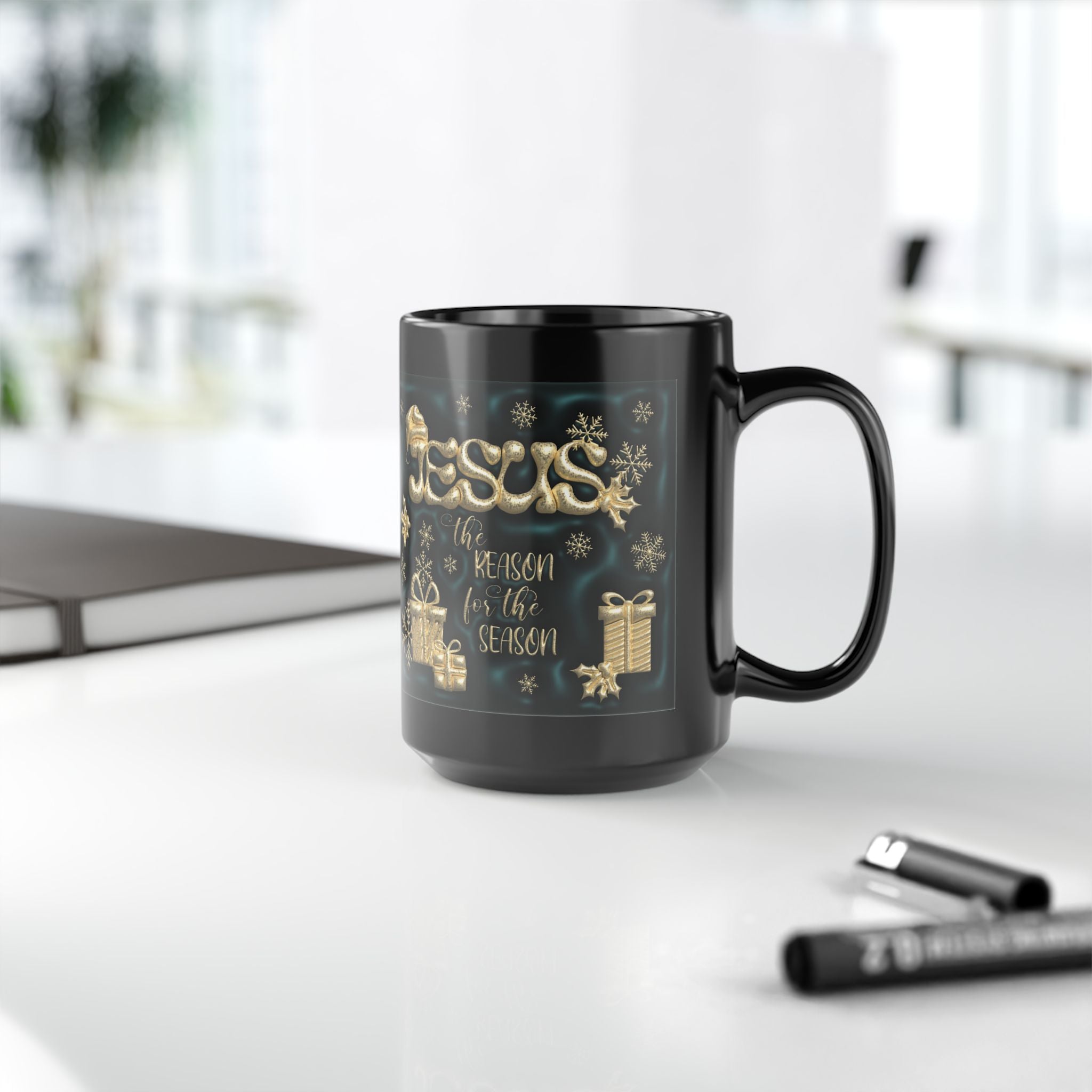 Jesus The Reason for the Season Mug, Christmas Coffee Cup, Holiday Gift, Religious Mug, Advent Celebration Drinkware