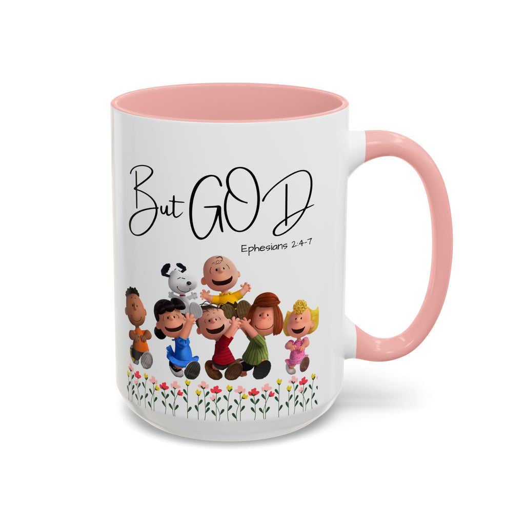 But God Scripture Coffee Mug — Genesis 50:20 Inspirational Heart Accent Mug (11/15oz)