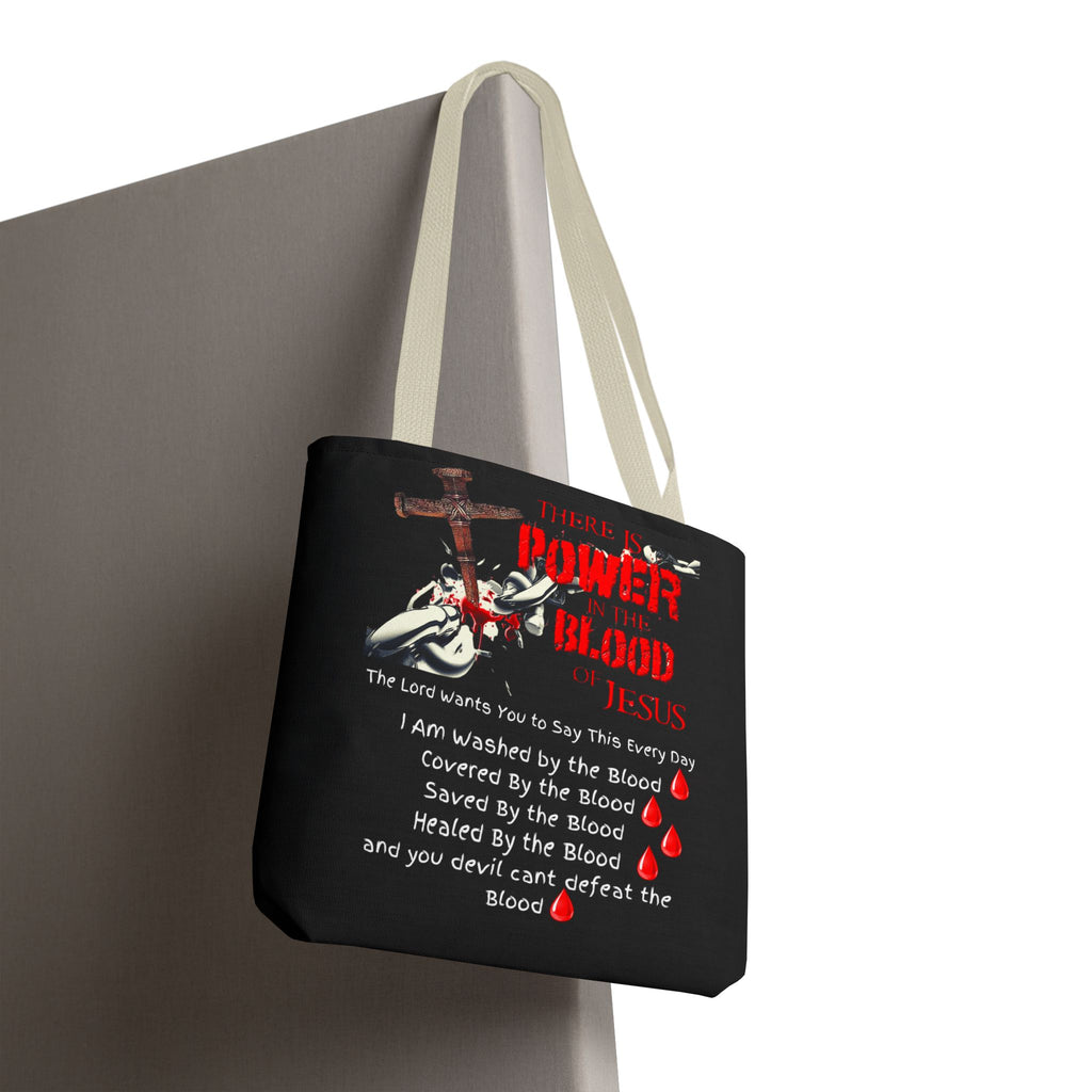 Tote — "The Power of the Blood of Jesus" Inspirational Christian Tote Bag