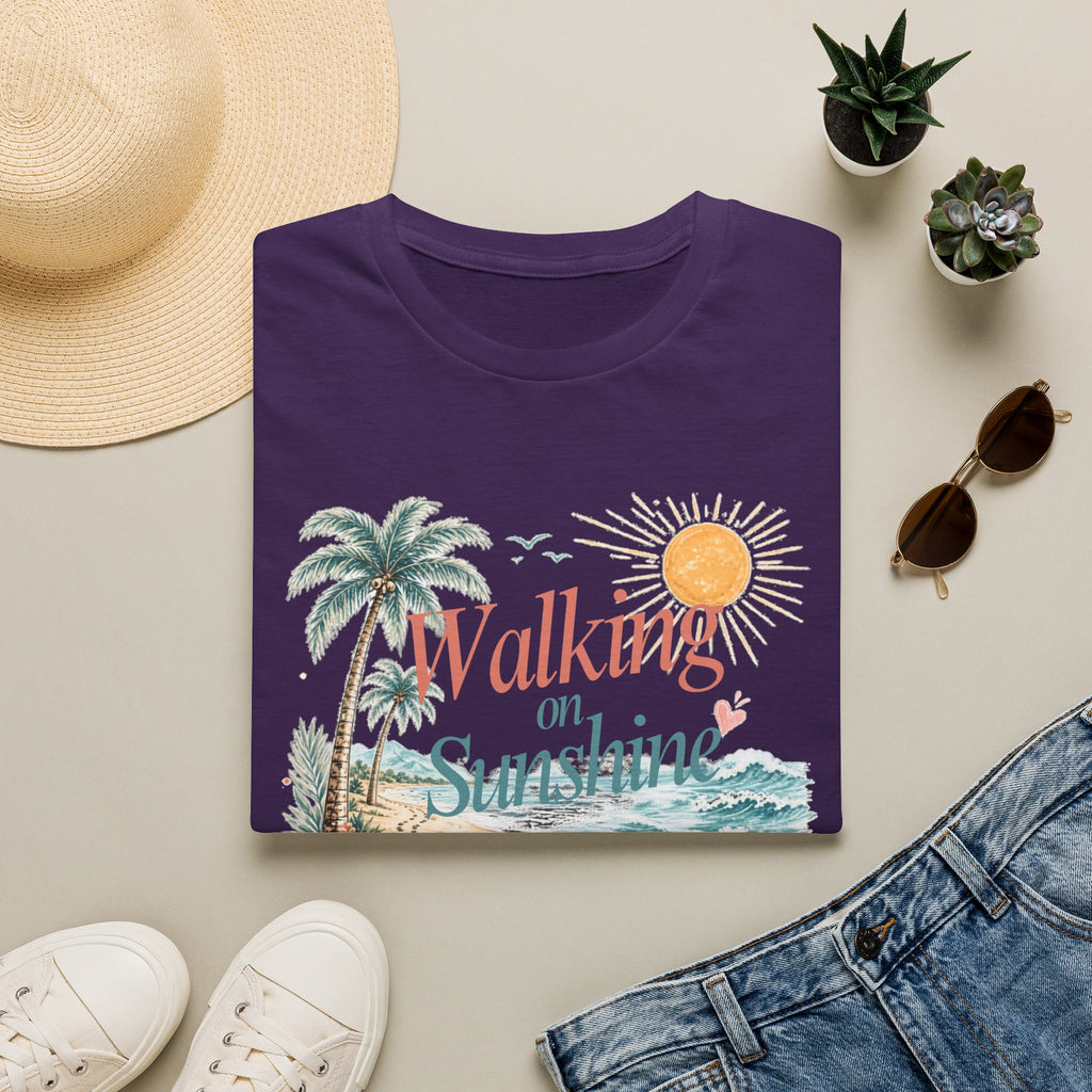 Walking on Sunshine T-Shirt — Tropical Floral Psalms 118:24 Tee