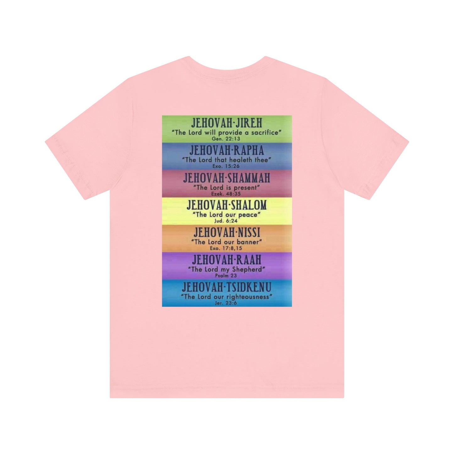 JEHOVAH's  names - Many Colors Unisex Jersey Short Sleeve Tee