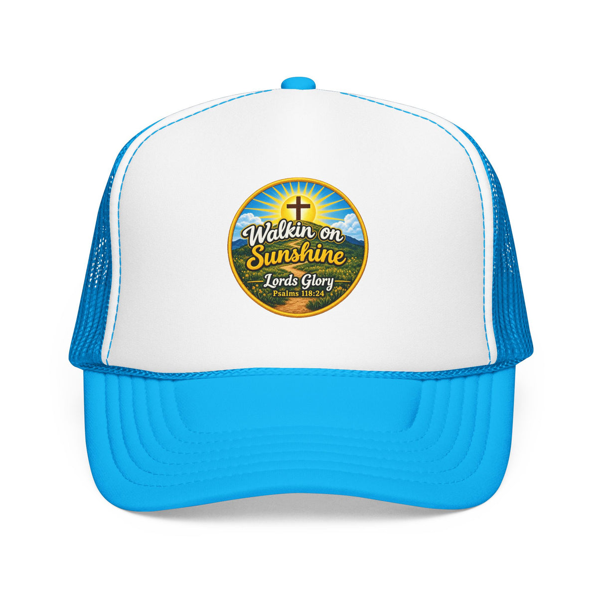 Walkin' on Sunshine Trucker Hat — 'Lord's Glory with Lori' Christian Mesh Cap
